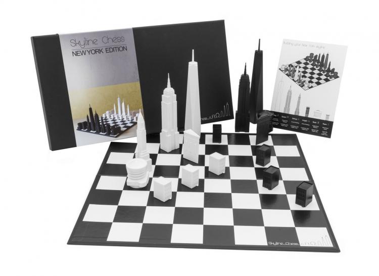 New York City Skyline Chess Set - Architecture skyscraper buildings chess board