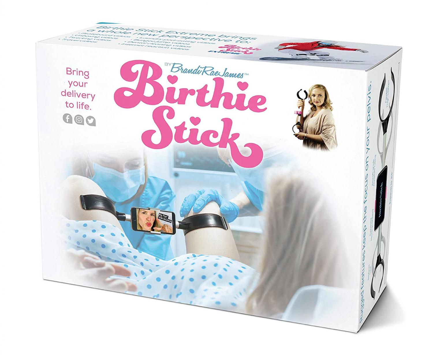 The Birthie Stick Allows You To Take Up-Close and Personal Selfies While Giving Birth