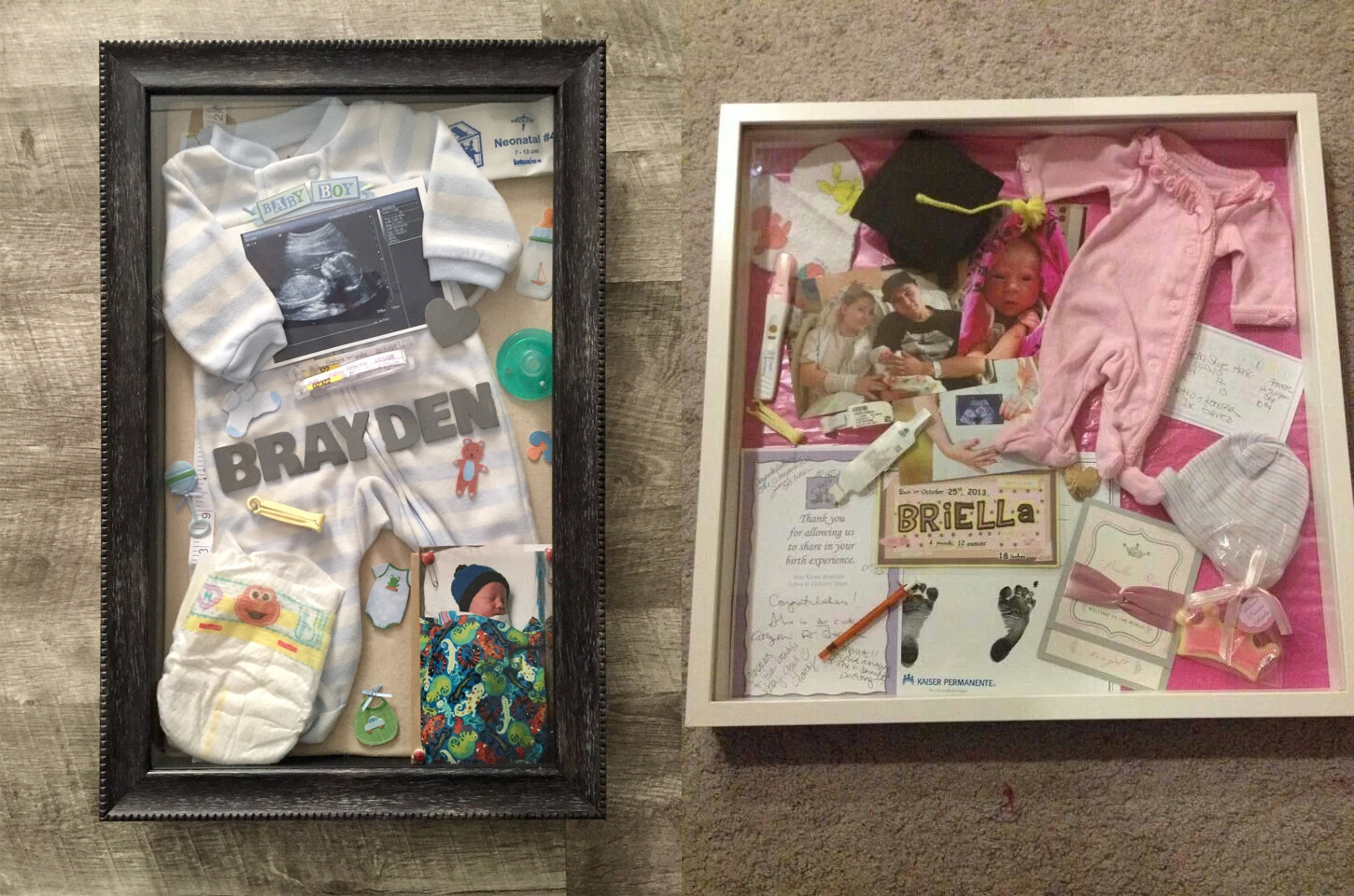 Newborn shadow box - Design Inspiration ideas for newborn shadow boxes