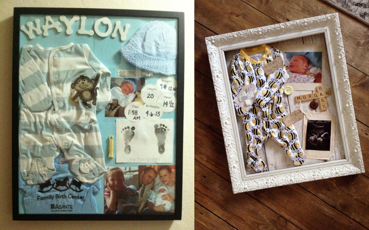 Newborn shadow box - Design Inspiration ideas for newborn shadow boxes