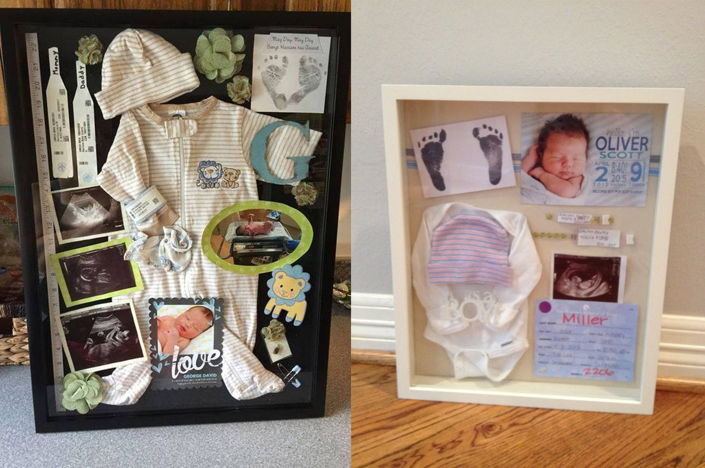 Newborn shadow box - Design Inspiration ideas for newborn shadow boxes