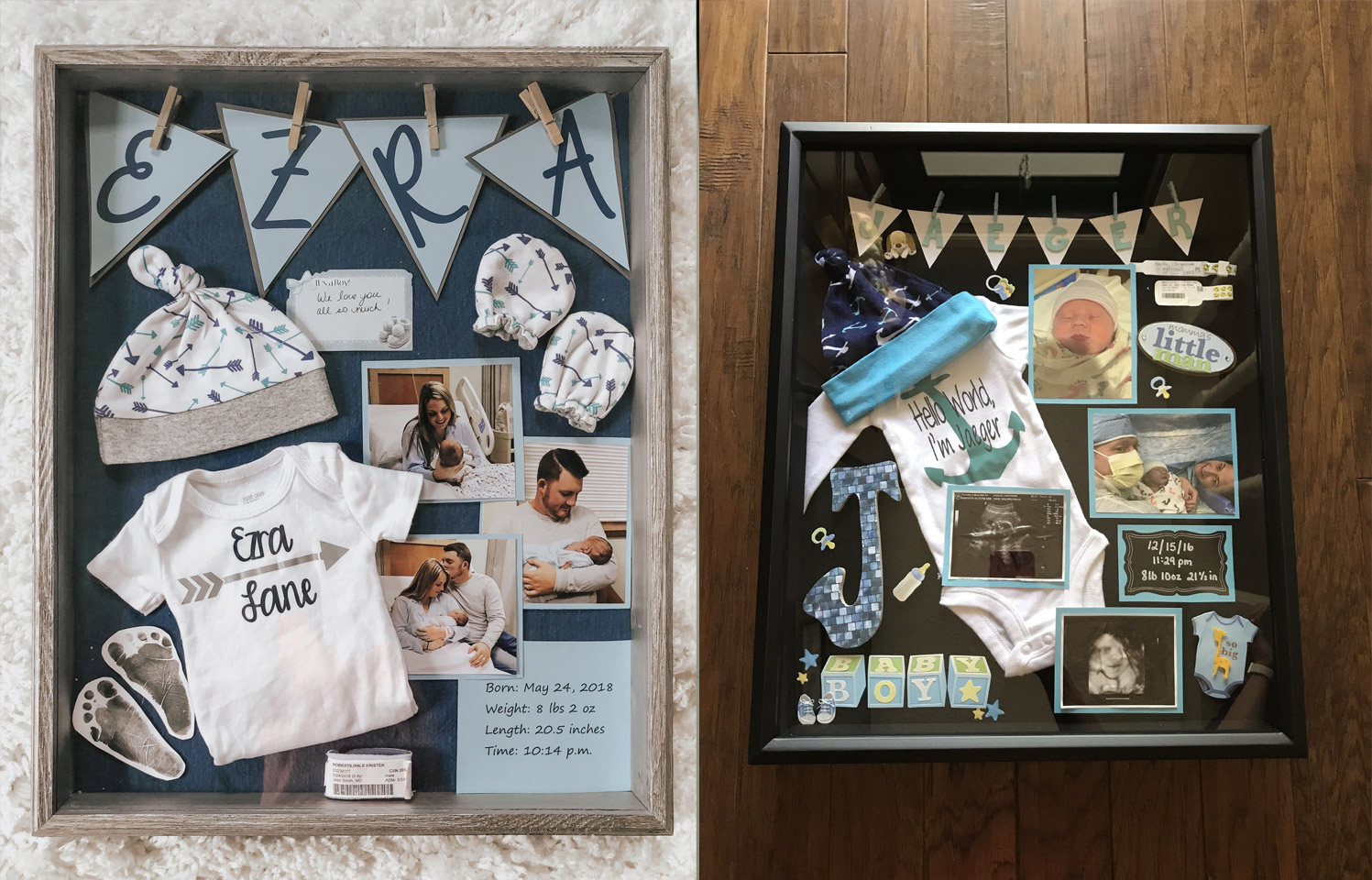 Newborn shadow box - Design Inspiration ideas for newborn shadow boxes