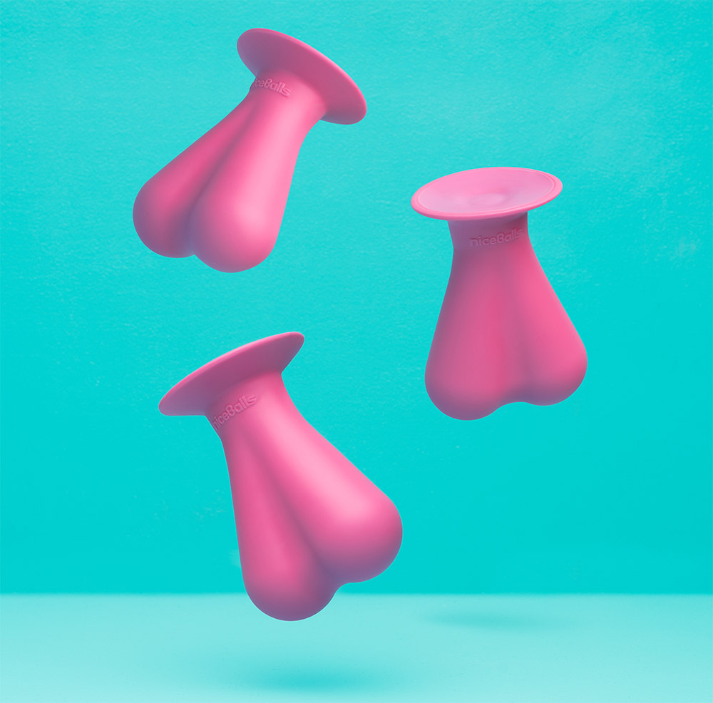Scrotum Shaped Stress Ball - funny under desk stress balls