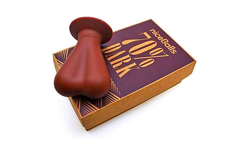 Scrotum Shaped Stress Ball - funny under desk stress balls
