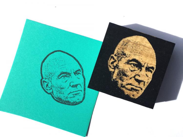 Patrick Stewart Face Stamp
