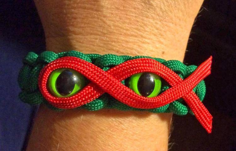 Ninja Turtle Paracord Bracelets - Teenage Mutant Ninja Turtle cat eyes bracelet
