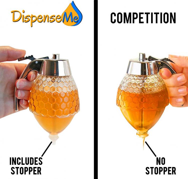 No Drip Syrup Dispenser - No Drip Honey Dispenser