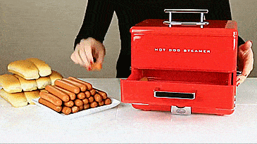 Nostalgia Hot Dog Steamer and Bun Warmer