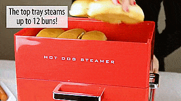 Nostalgia Hot Dog Steamer and Bun Warmer