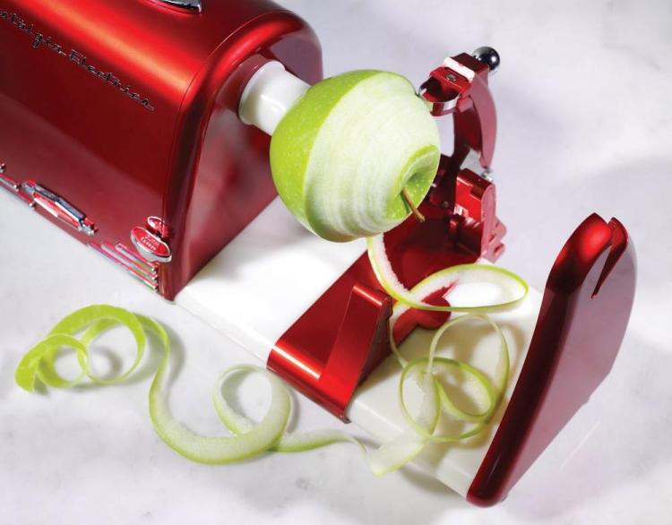 Nostalgia Electric Retro '50s fruit and vegetable peeler - Auto Peeler, Spiral Cutter, and Shredder Kitchen Appliance