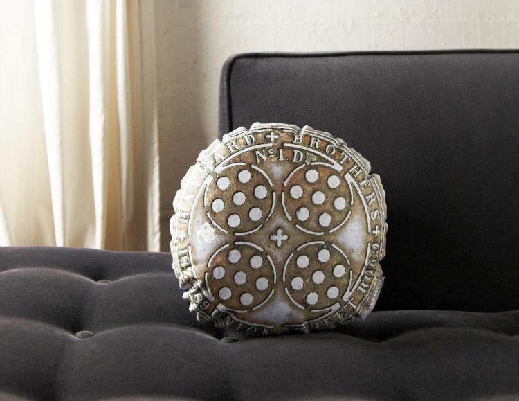 London Manhole Cover Pillow