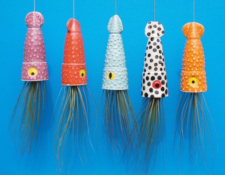Hanging Squid Plant Holders