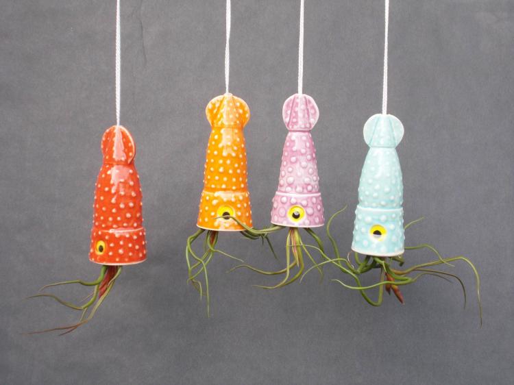 Hanging Squid Plant Holders