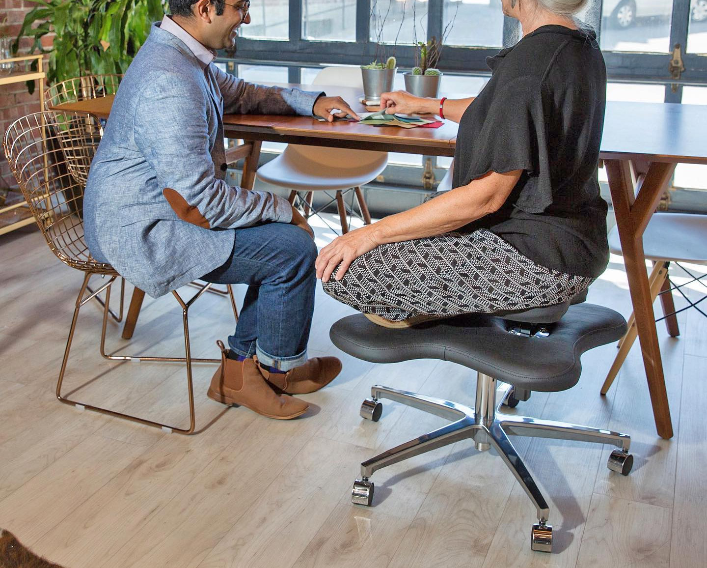 Office Chair That Lets You Sit Cross-Legged - Soul Seat Yoga Office Chair sit in any position