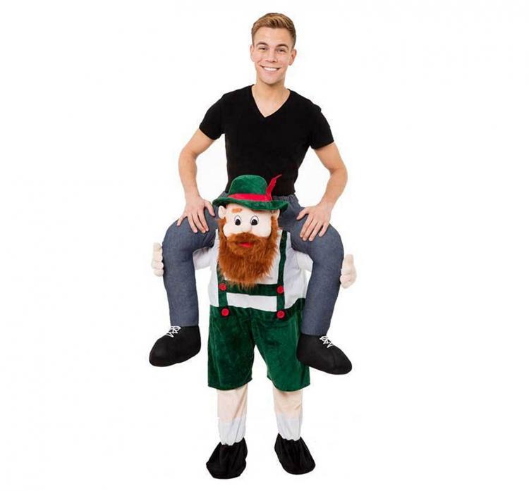 Oktoberfest Ride-on Piggyback Beer Man Costume - German Beer Man Carry-Me Costume