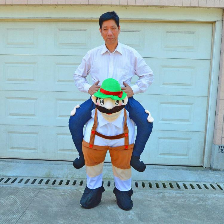 Oktoberfest Ride-on Piggyback Beer Man Costume - German Beer Man Carry-Me Costume