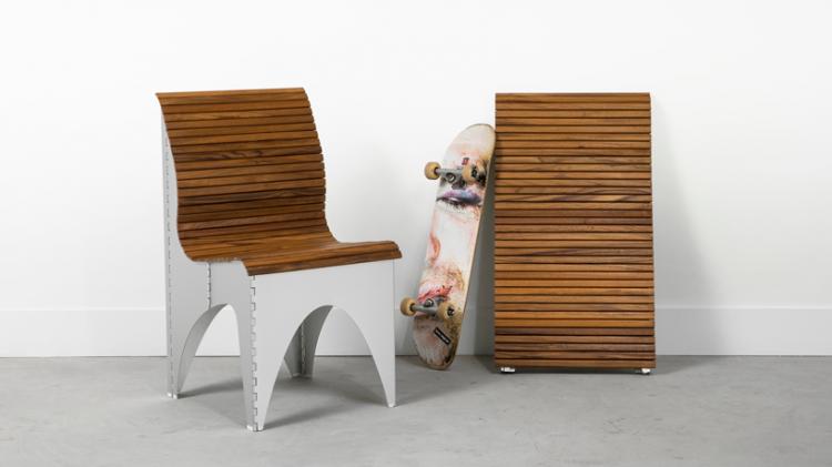 Ollie Shapeshifting Chair Goes Flat For Easy Storage - Designer chair - pull cord folding chair