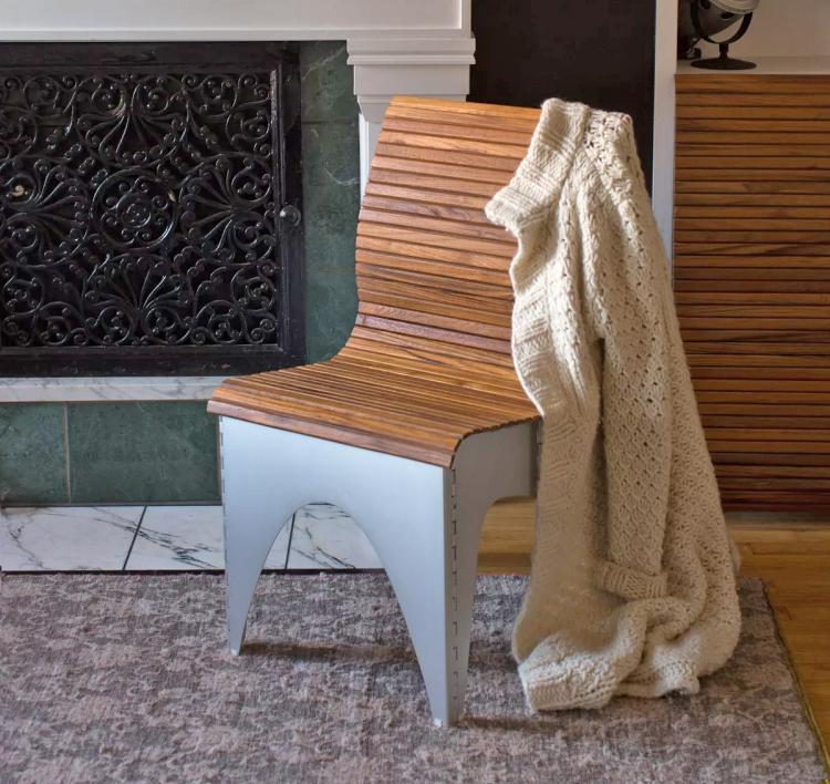 Ollie Shapeshifting Chair Goes Flat For Easy Storage - Designer chair - pull cord folding chair