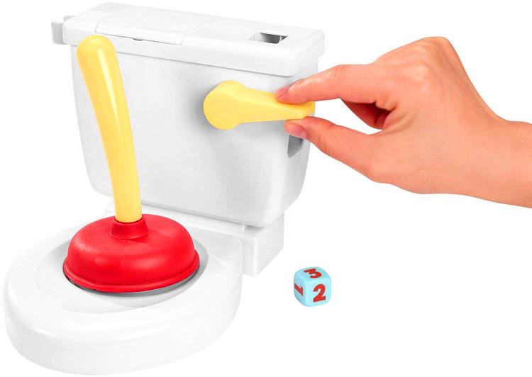 Flushin Frenzy Toilet Kids Game With Flying Poop after plunging toilet
