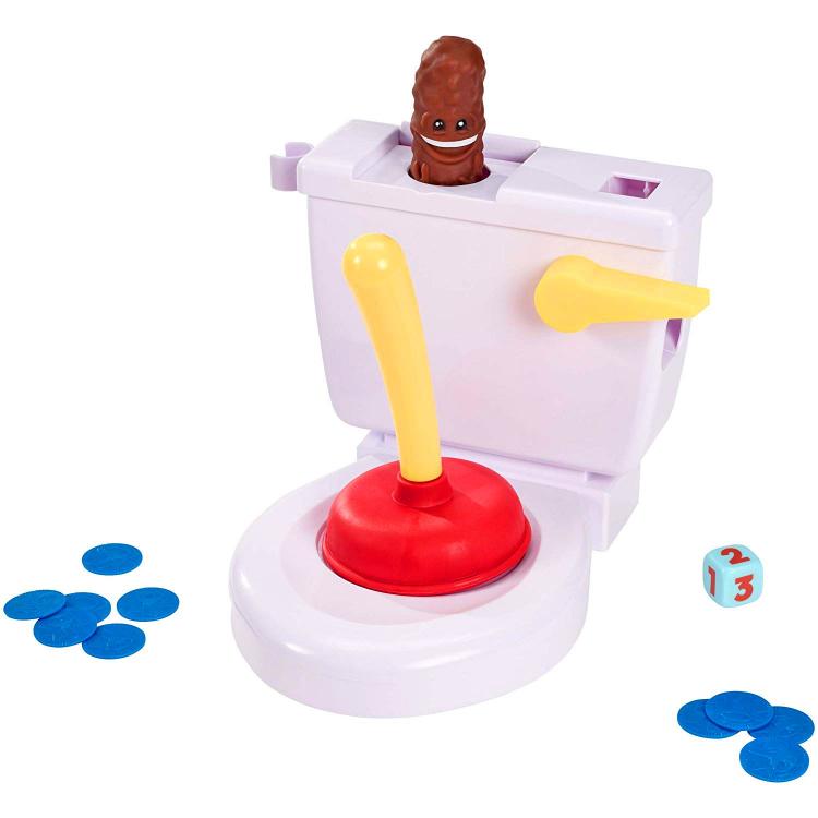 Flushin Frenzy Toilet Kids Game With Flying Poop after plunging toilet