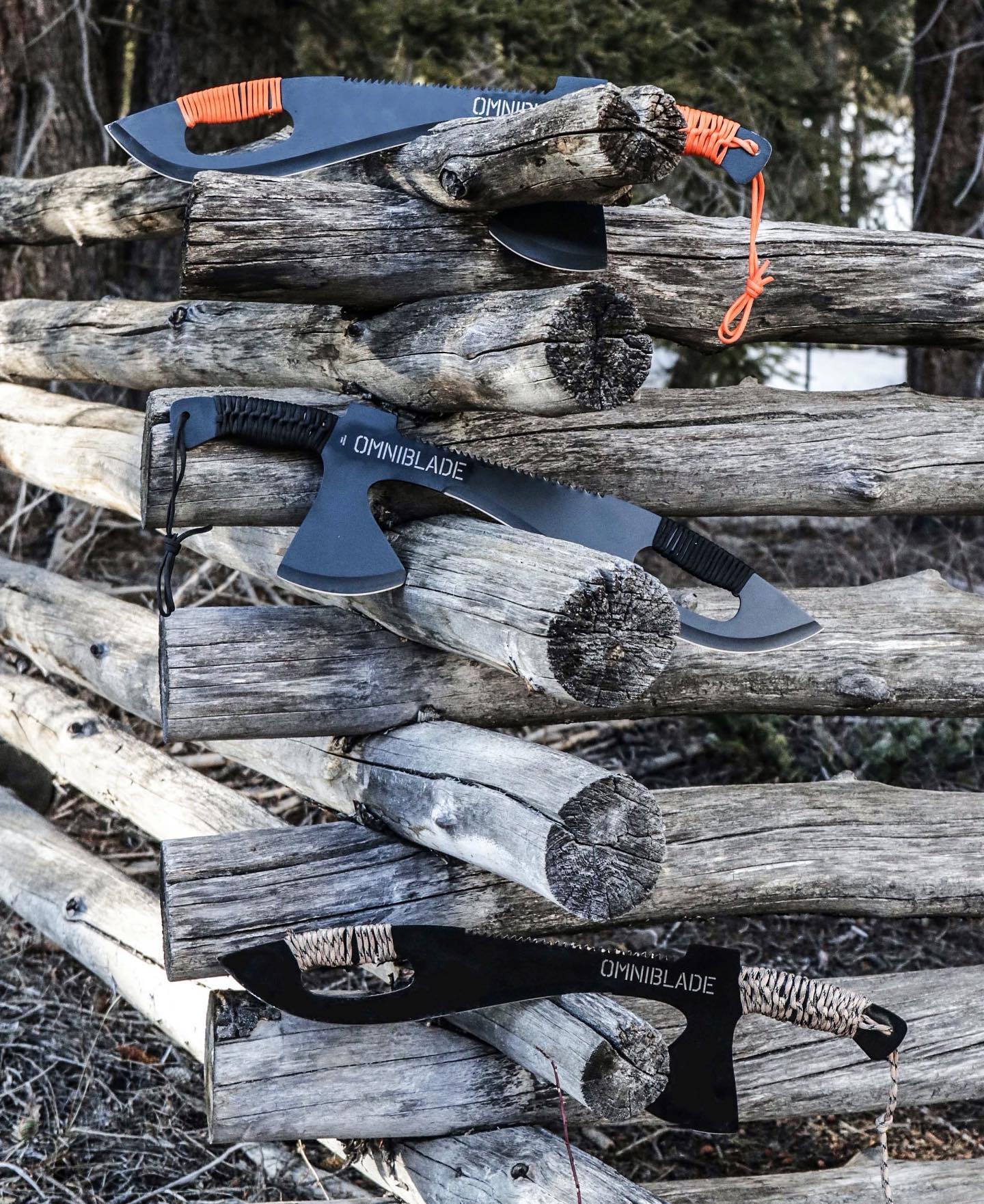 Omniblade 3-in-1 Survival Machete Includes a Knife, Tactical Tomahawk, and a Survival Saw - Giant machete multi-tool