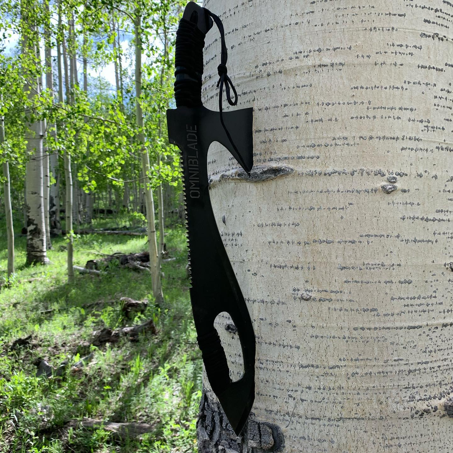 Omniblade 3-in-1 Survival Machete Includes a Knife, Tactical Tomahawk, and a Survival Saw - Giant machete multi-tool