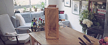 Harlequin Pinetti Optical Illusion Wooden Wine Rack - GIF