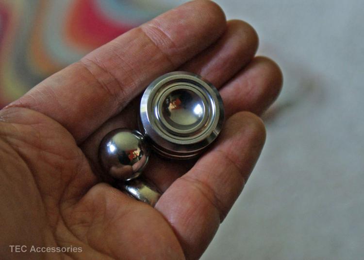 Orbiter Magnetic Fidget Toy - Spinning Metal Ball and Magnetic Disc Fidgeter