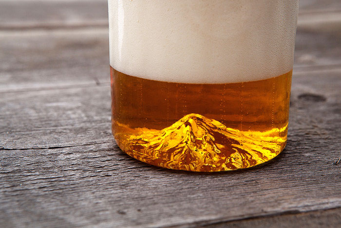 Oregon Pint Glass - Mt Hood - Mountain Beer Glass