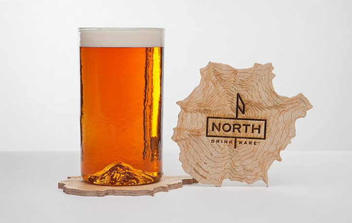 Oregon Pint Glass - Mt Hood - Mountain Beer Glass