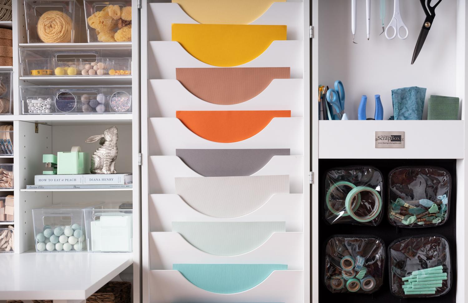  The Original Scrapbox - Incredible Fold-away Crafting Stations - Hidden cabinet crafting area with fold out table