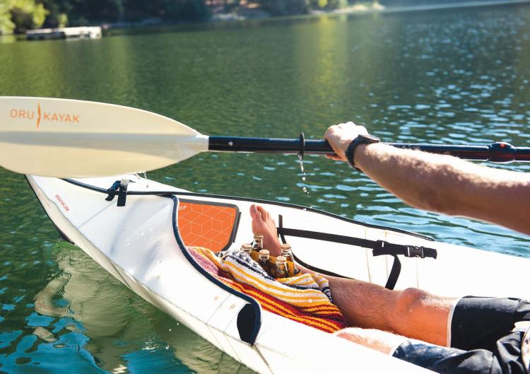 Oru Kayak Collapsible folding kayak that folds up into a suitcase