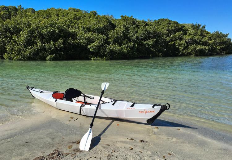 Oru Kayak Collapsible folding kayak that folds up into a suitcase