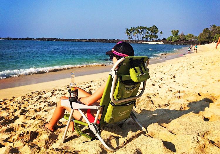 Outdoor Beer Holder - Sunchaser Bevi Pro - Suction, strap, or stick your beer or mixed drink outdoors - prevent spilling beer