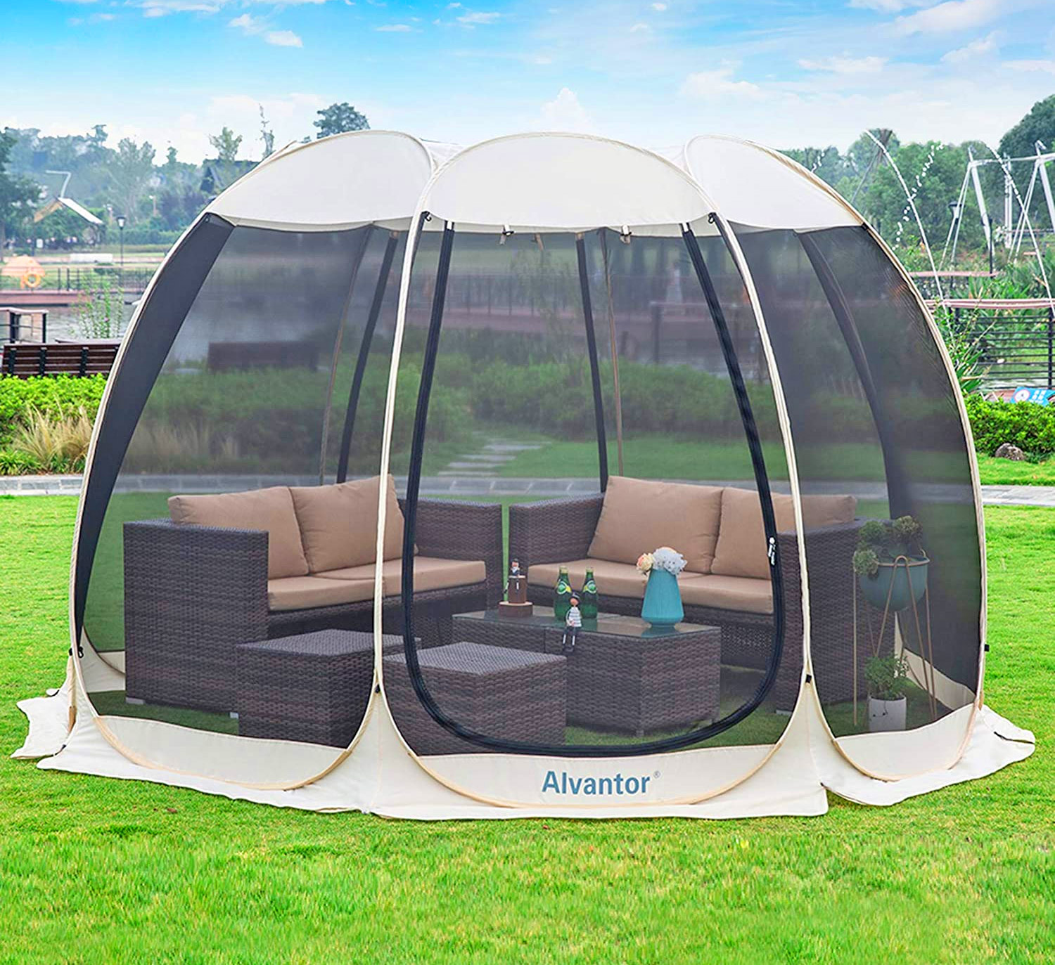 Giant portable screened-in porch