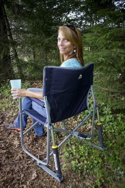 GCI Outdoor Folding Rocking Chair - Spring Action Folding Rocking Chair