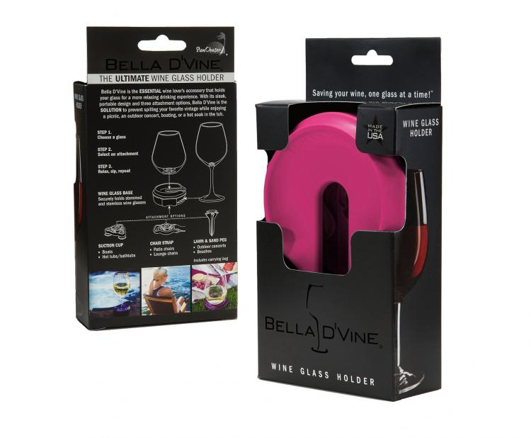 Outdoor Wine Glass Holder - Chair Mounted Wine Glass Armrest Holder