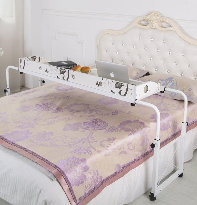 Unicoo Bed Table - Sliding Bed Desk - Rolling Bed Desk For Working and Eating In Bed