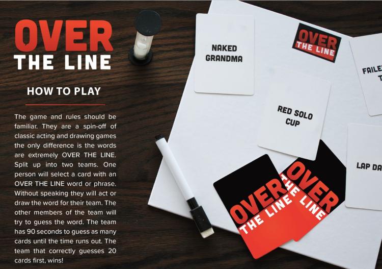 Over The Line - Adult Part Game - Similar to cards against humanity - dirty words pictionary / charades