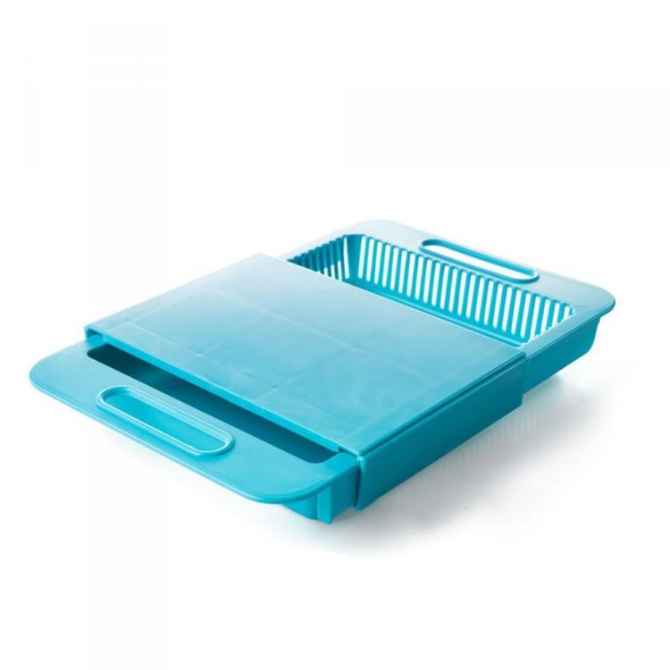 3-in-1 Over The Sink Cutting Board - Cutting Board, Colander, Storage Bin - Cool Kitchen Gadget