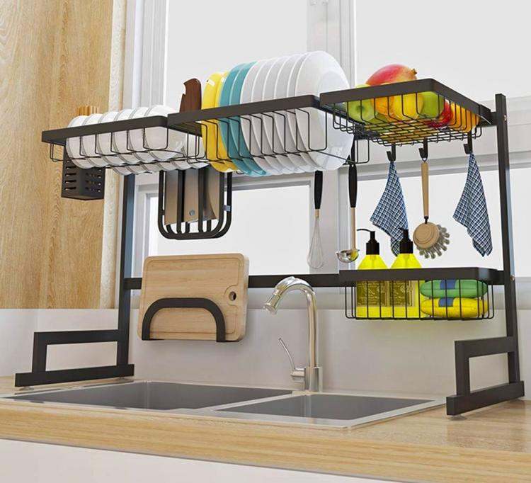 Over The Sink Dish Drying Rack - Finnish sink drying rack - Tiny home drying rack