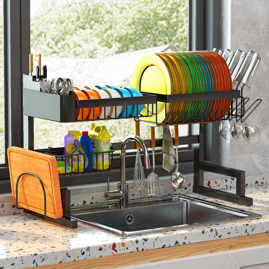 Over The Sink Dish Drying Rack - Finnish sink drying rack - Tiny home drying rack