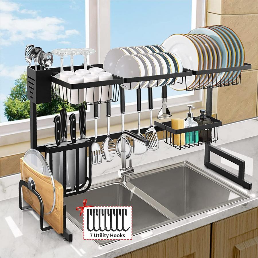 Over The Sink Dish Drying Rack - Finnish sink drying rack - Tiny home drying rack