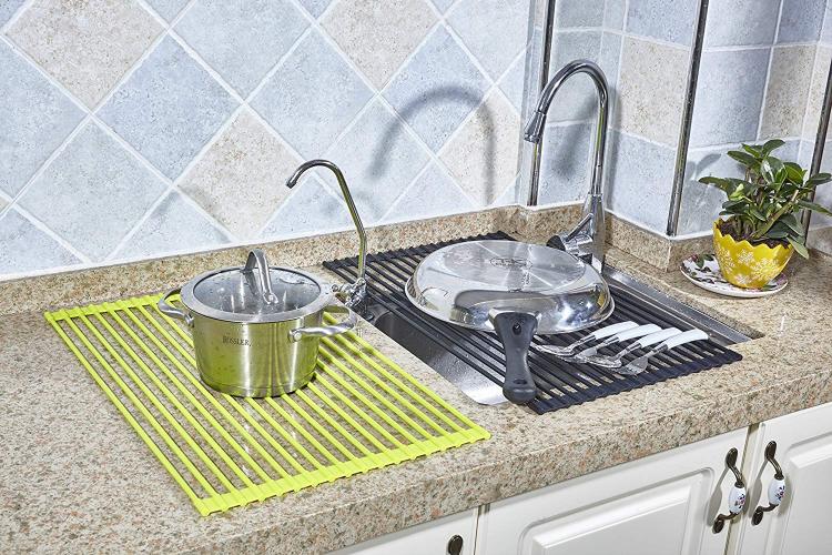 Over The Sink Roll-Up Drying and Rinsing Rack