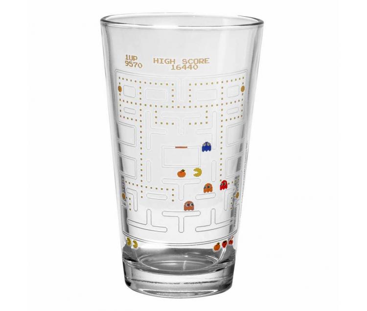Pac-Man Drinking Glass Turns Colorized With Cold Liquid