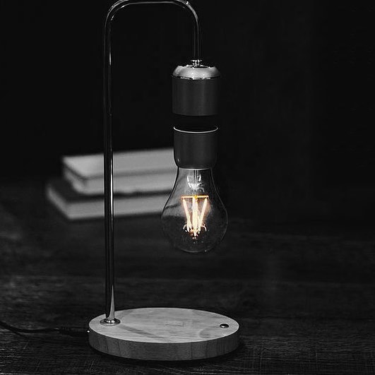 PAER Hanging Floating Light Bulb Lamp - Wireless dangling light bulb desk lamp