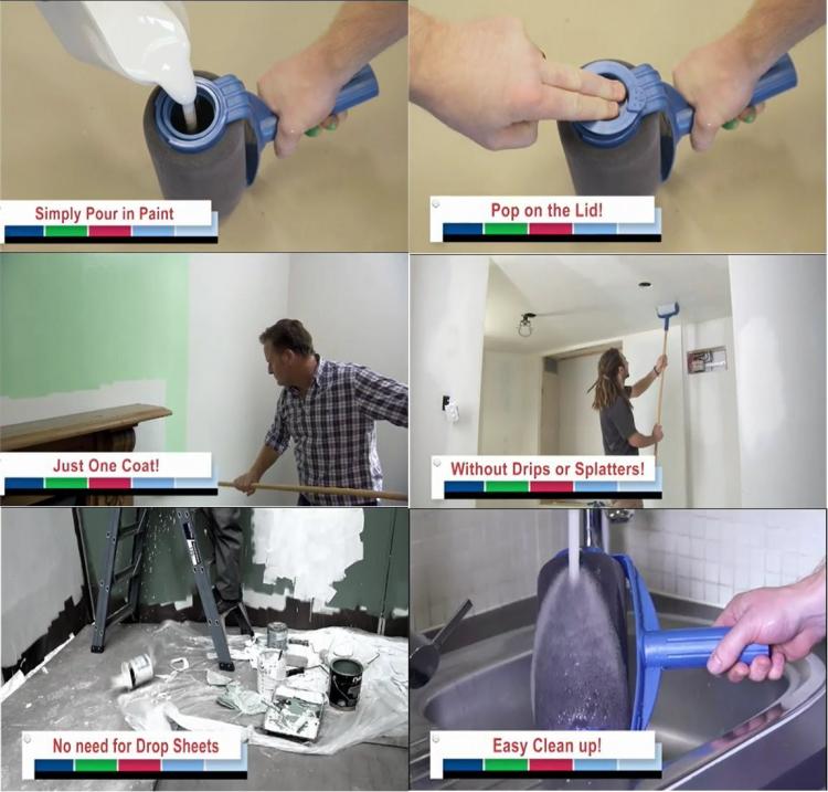 Renovator Paint Runner Pro - Paint Roller That Holds Paint - Never ending paint roller