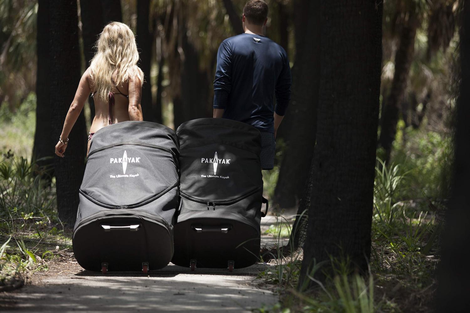 Pakayak Portable Kayak - Kayak collapses down to haul around like a backpack