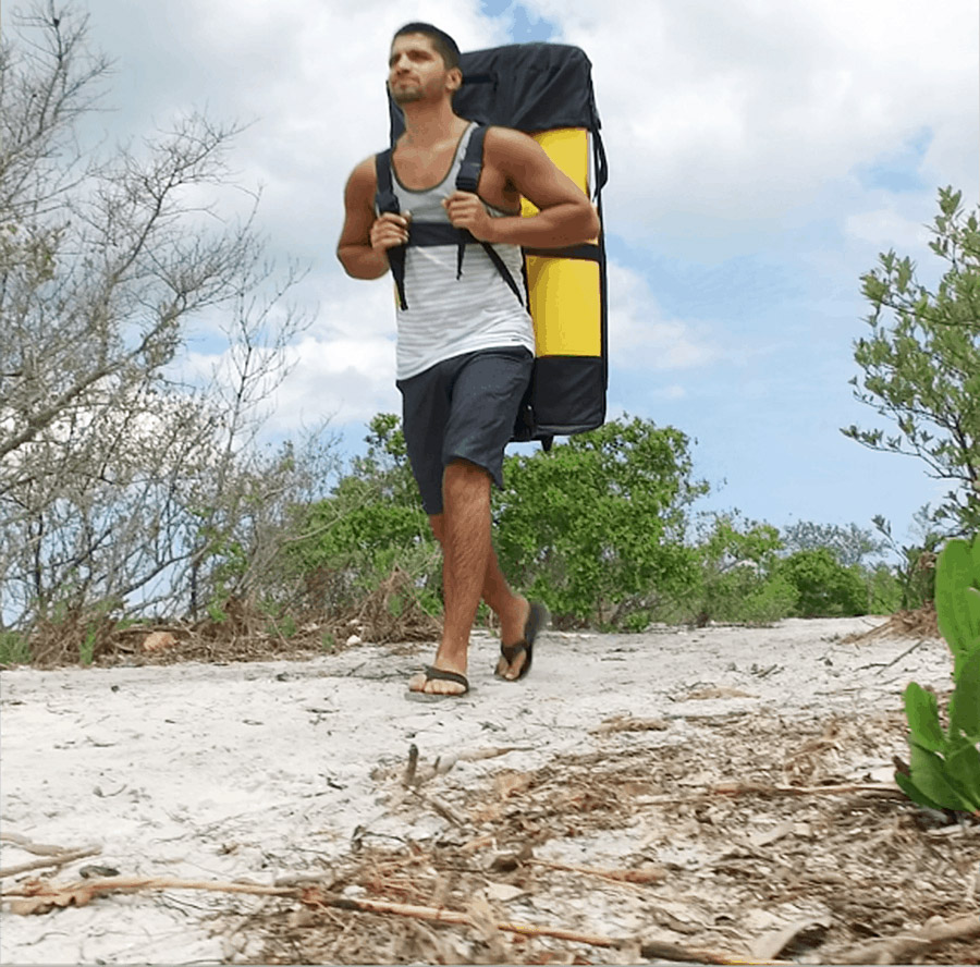 Pakayak Portable Kayak - Kayak collapses down to haul around like a backpack