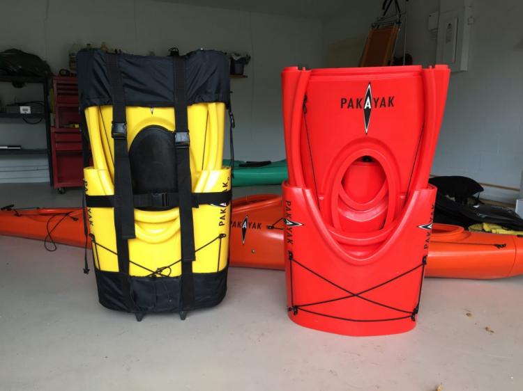 Pakayak Portable Kayak - Kayak collapses down to haul around like a backpack